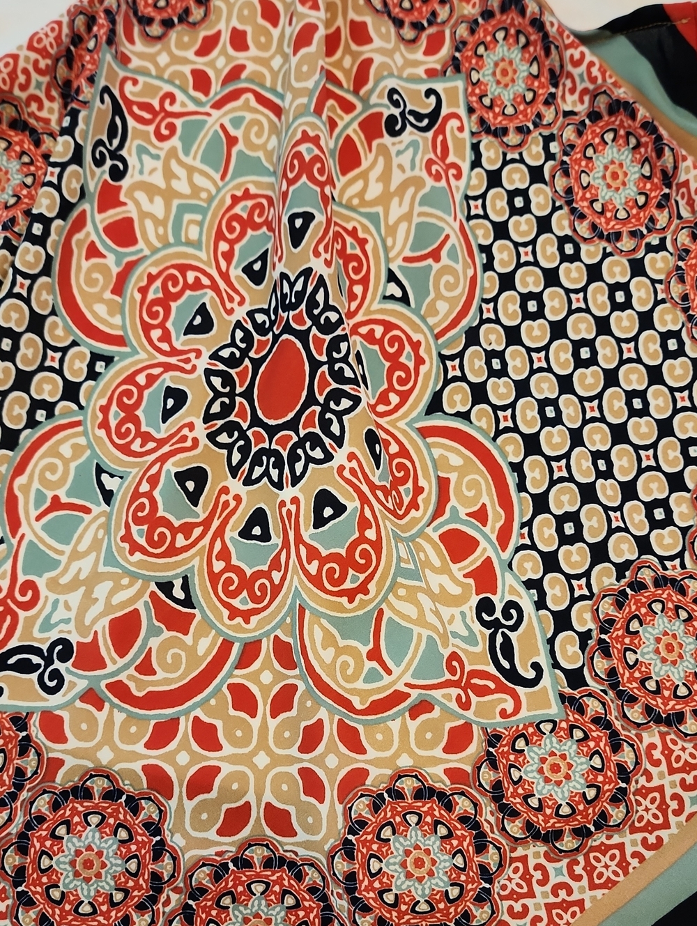 Heartsoul Women's Coral & Navy Printed Halter Tank Top - Picture 14 of 15